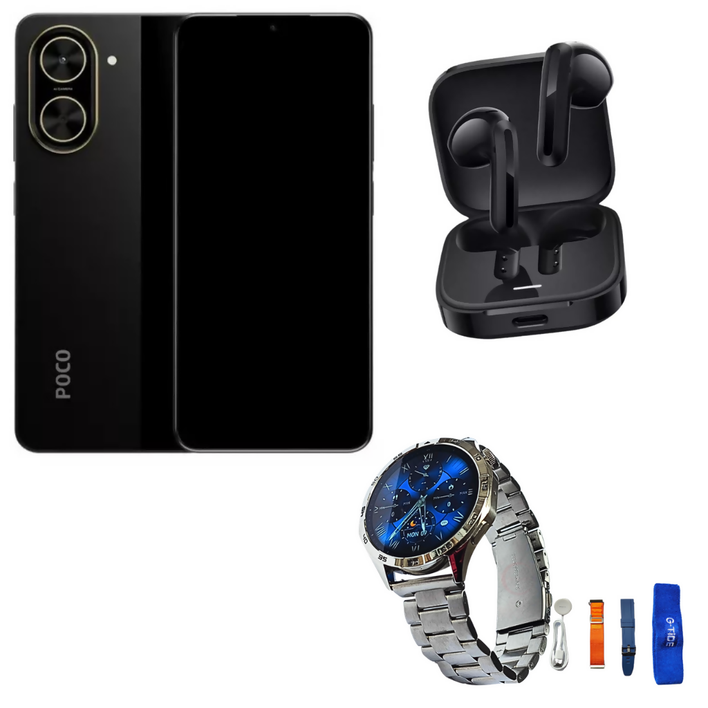 Xiaomi Poco C71 128gb Rom/4gb Ram + Buds 6 Active + Smartwatch G-Tide Power