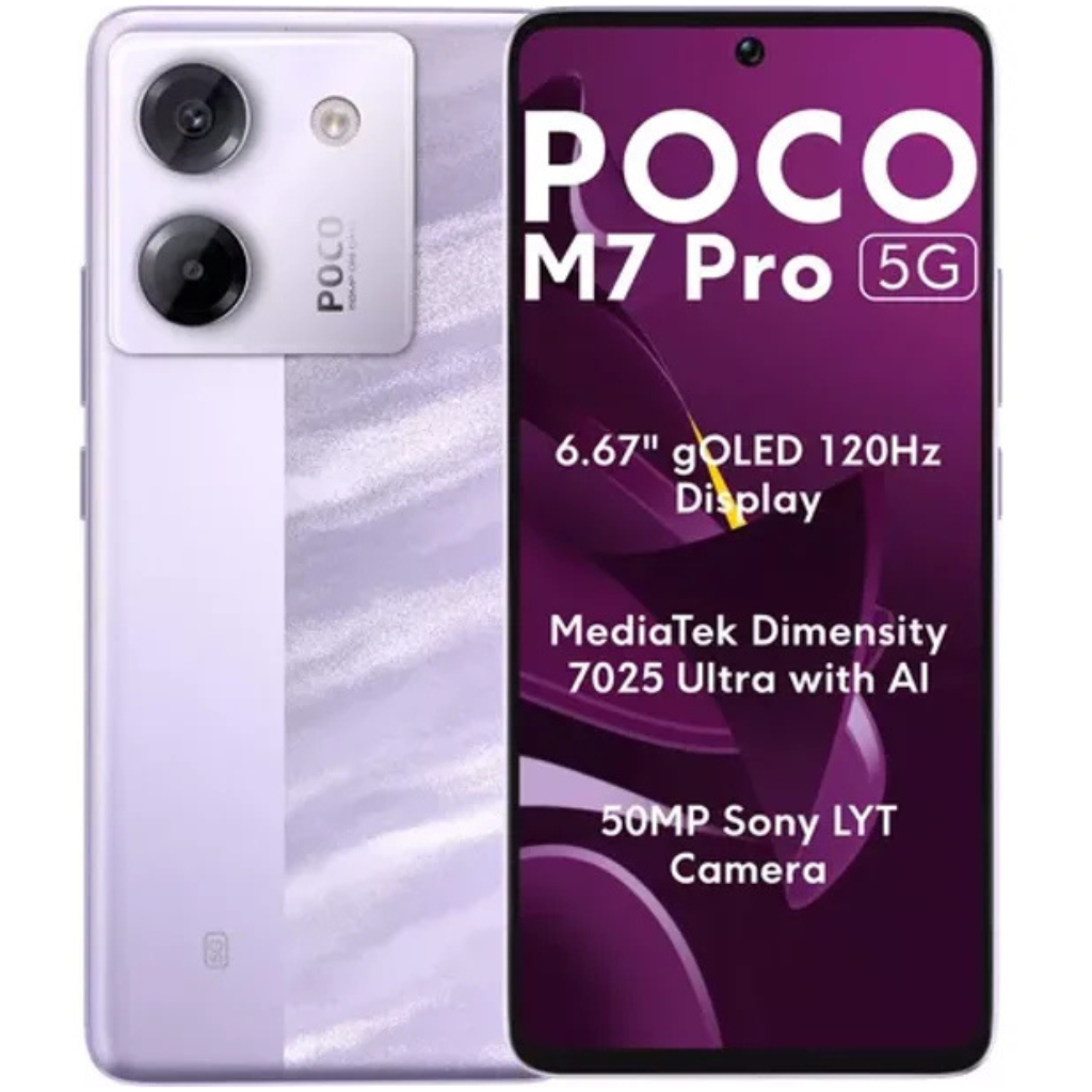 Xiaomi Poco M7 Pro 5G  8GB RAM, 256GB ROM, Cámara 50MP, Batería 5110mAh.Lavanda