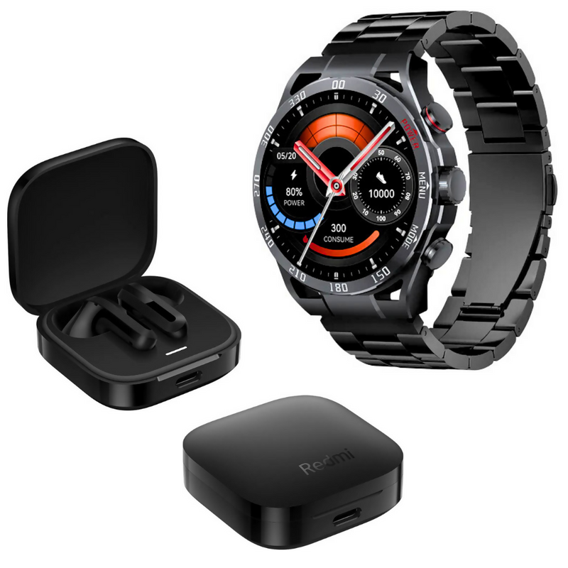 Xiaomi Redmi Buds 6 Active Negro + Smartwatch Filwans GTR Negro
