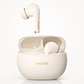 Audífonos Bluetooth Philips TAT1320WT True Wireless Blancos con Micrófono IA y Estuche de Carga