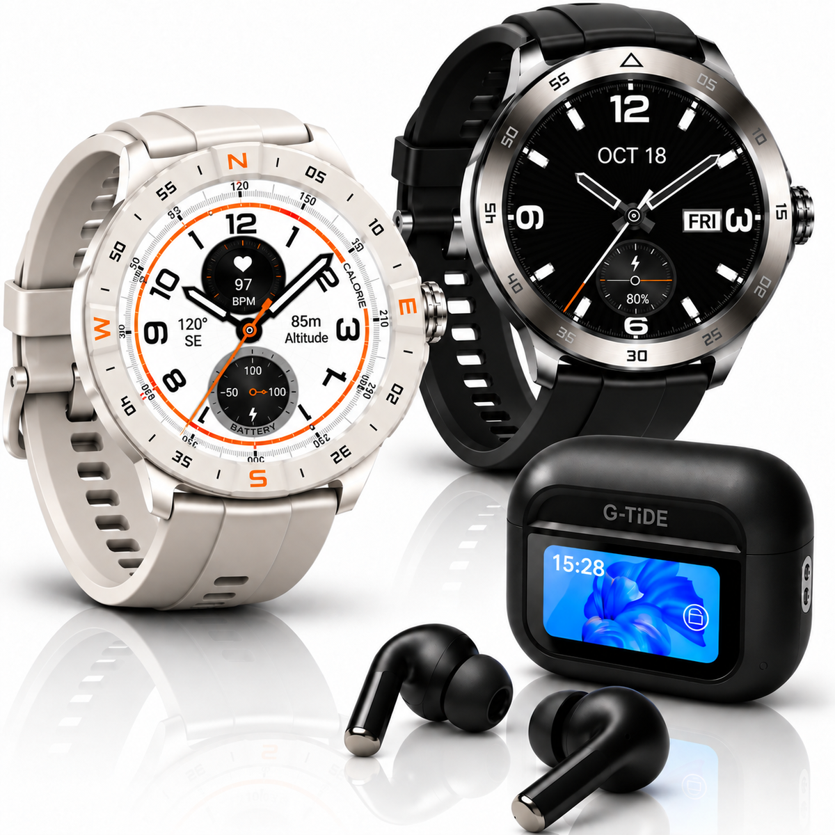 AUDIFONOS G-TIDE FUTURE POD + SMARWATCH HONOR CHOICE 2 EPIC AMOLED