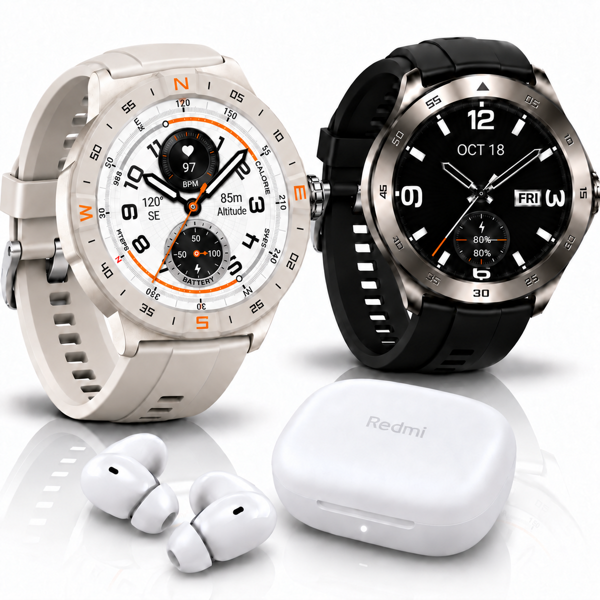 AUDIFONOS REDMI BUDS 6 PLAY (BLANCO) + SMARWATCH HONOR CHOICE 2 EPIC AMOLED