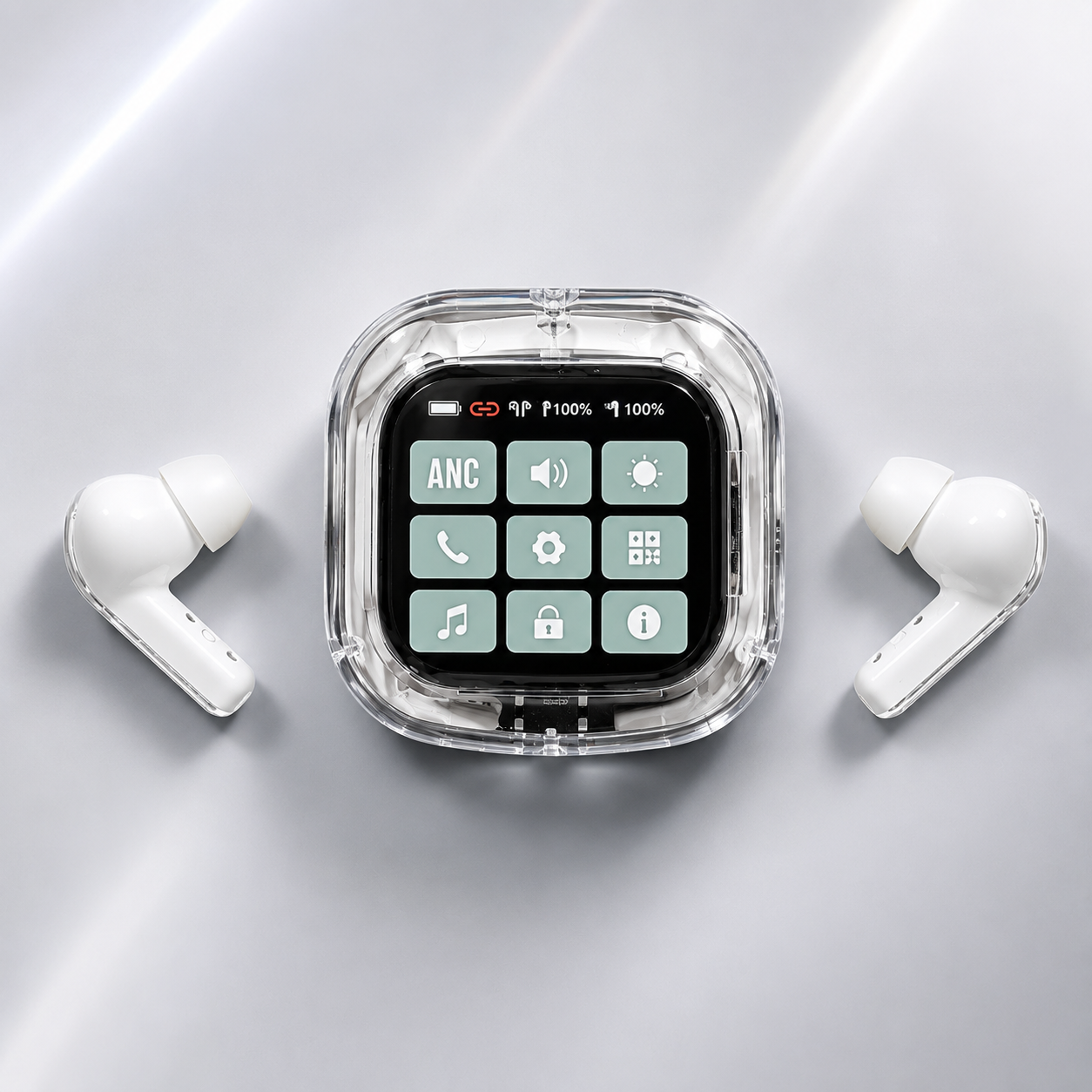 SmartBuds AI con Pantalla Táctil, Traducción Inteligente y Audio Hi-Resolution