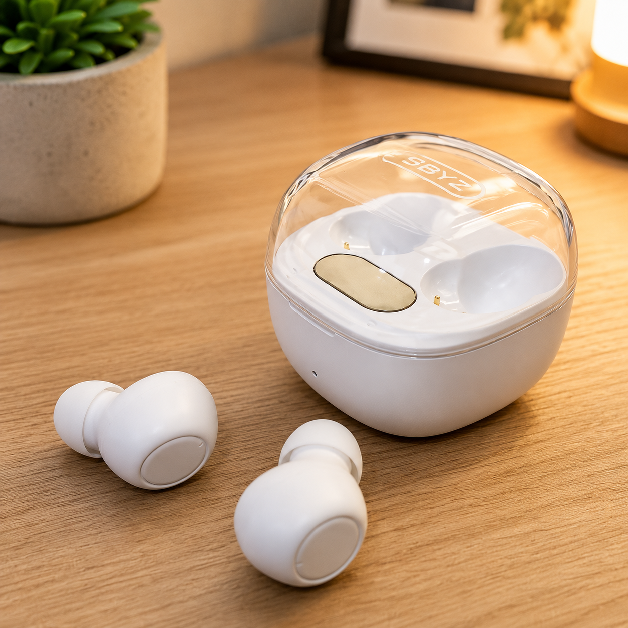 Audífonos Inalámbricos TWS BYZ BL-S615 Blancos con Estuche de Carga