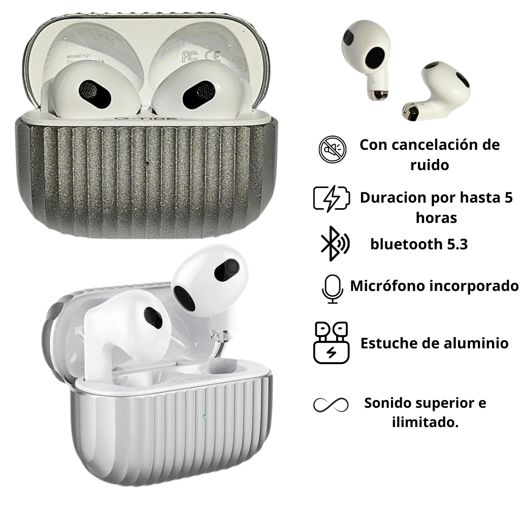 Reloj Smartwatch G Tide Power Con Audífonos Bluetooth Metal