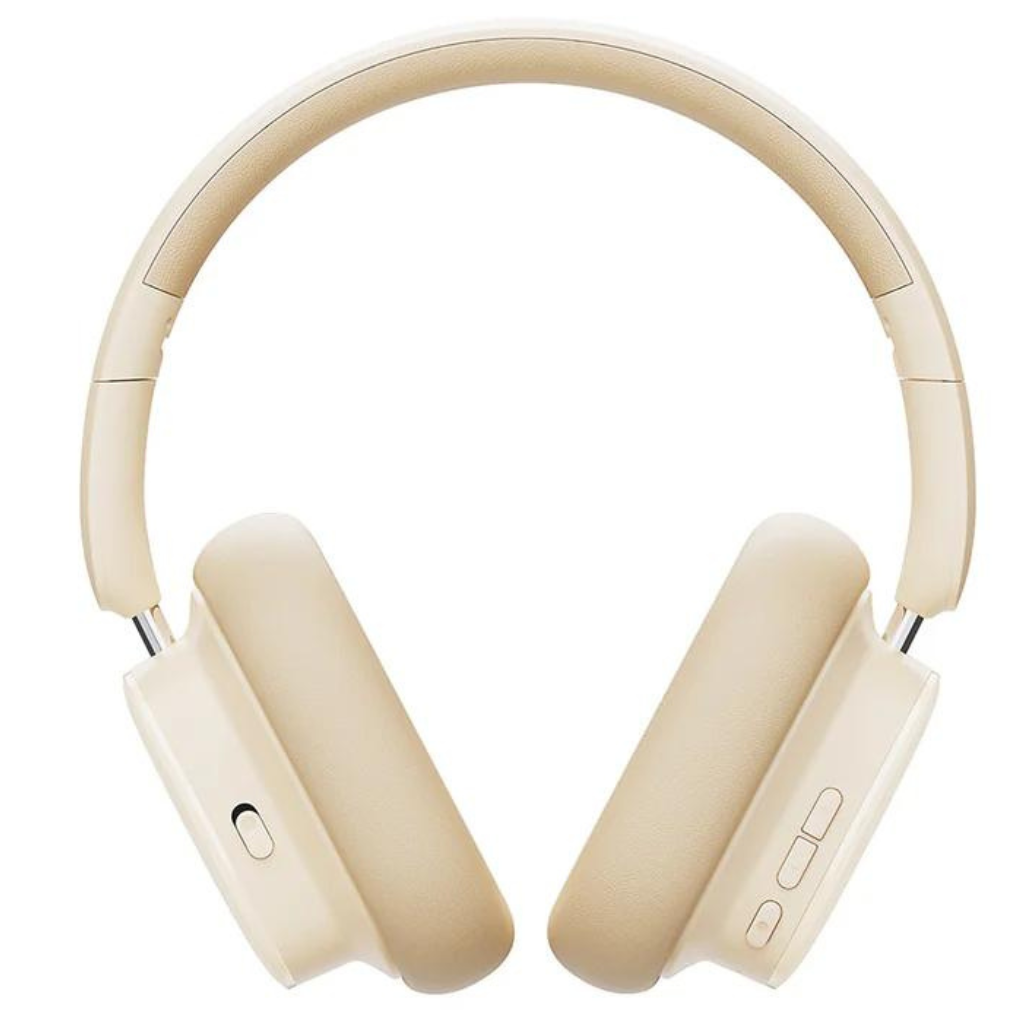 Audífonos Bluetooth Diadema con Hi-res hasta 100 horas de reproducción, Baseus. Beige
