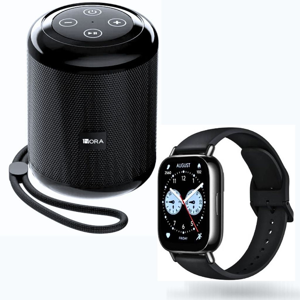 1HORA BOC062 Bocina Subwoofer  y Xiaomi Redmi Watch 5 Active