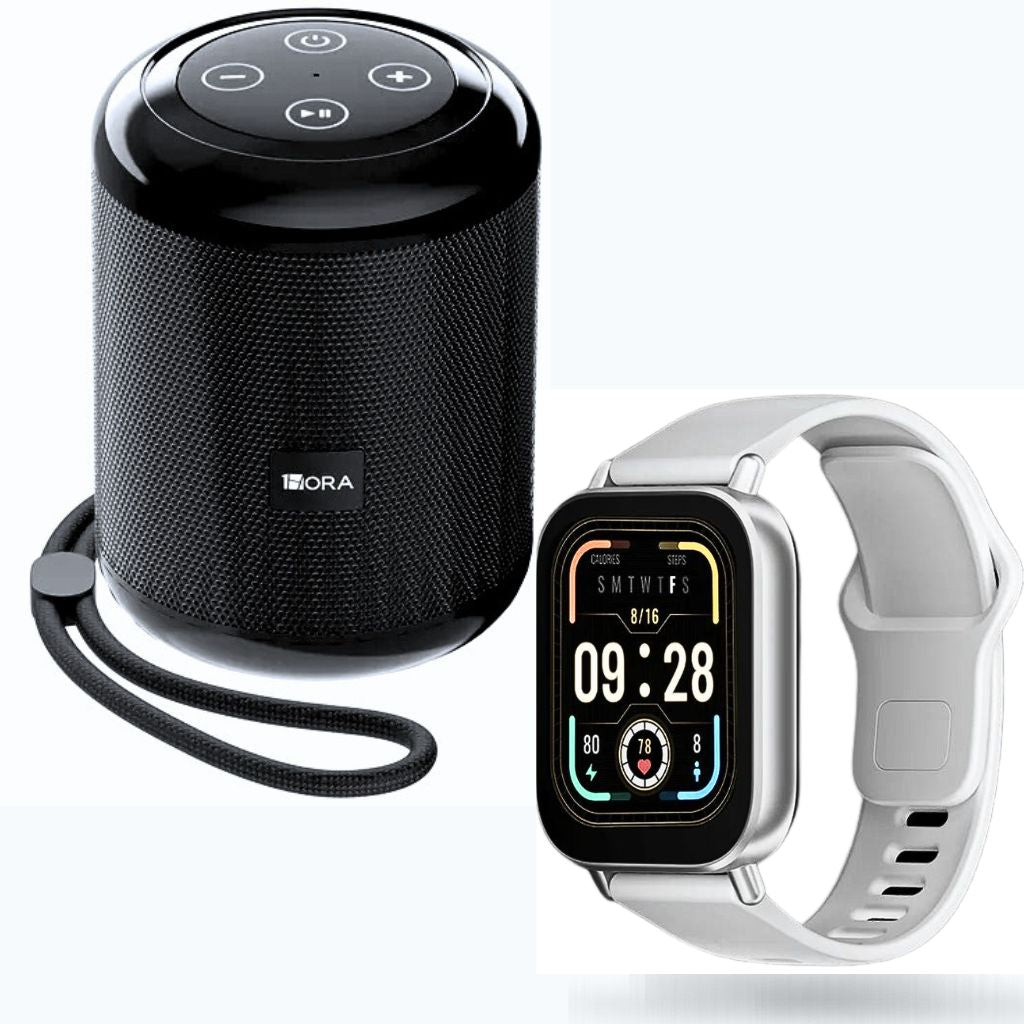 1HORA BOC062 Bocina Subwoofer  y Xiaomi Redmi Watch 5 Active