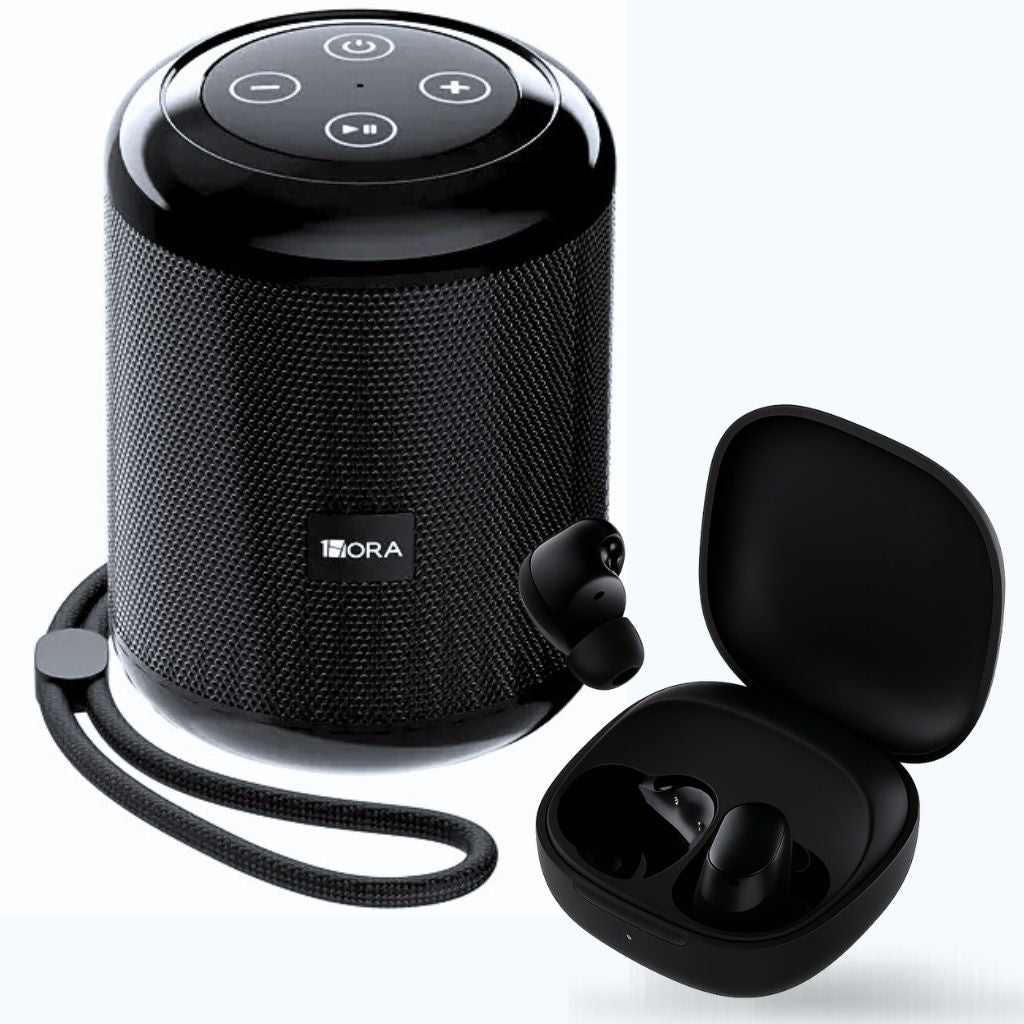 1HORA BOC062 Bocina Subwoofer  y Audífonos Xiaomi Redmi Buds 6 Play