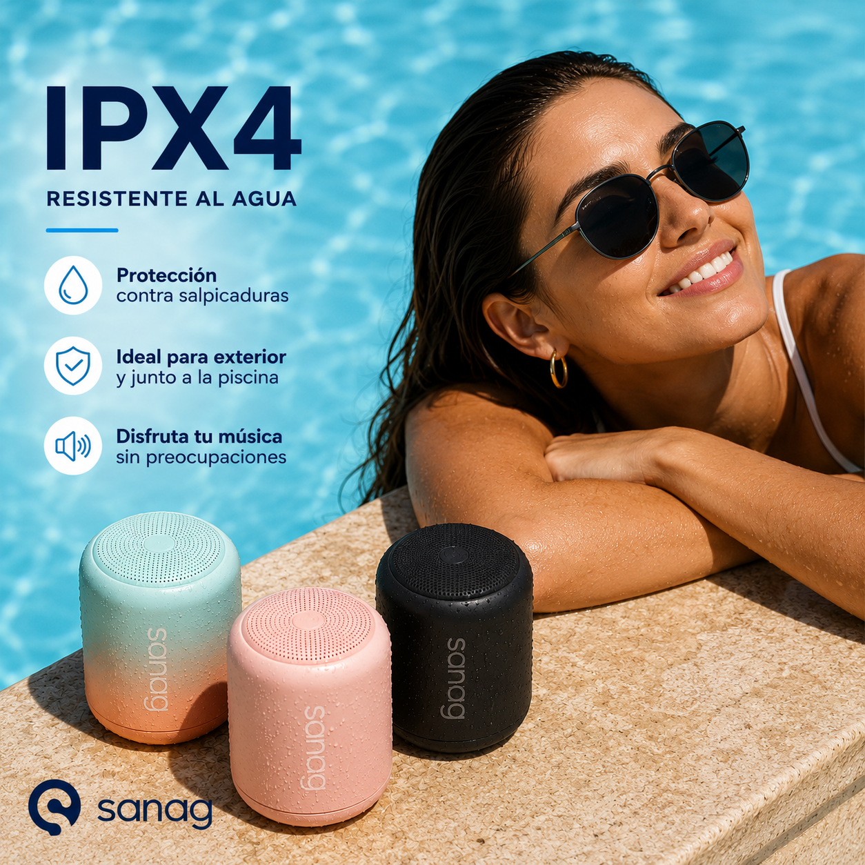 Bocina Bluetooth Sanag X6S Portátil – Sonido potente, diseño compacto y batería de larga duración