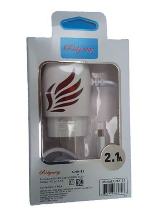 Cargador Celular Cha-21 Con 2 Puertos Usb - Tecniquero