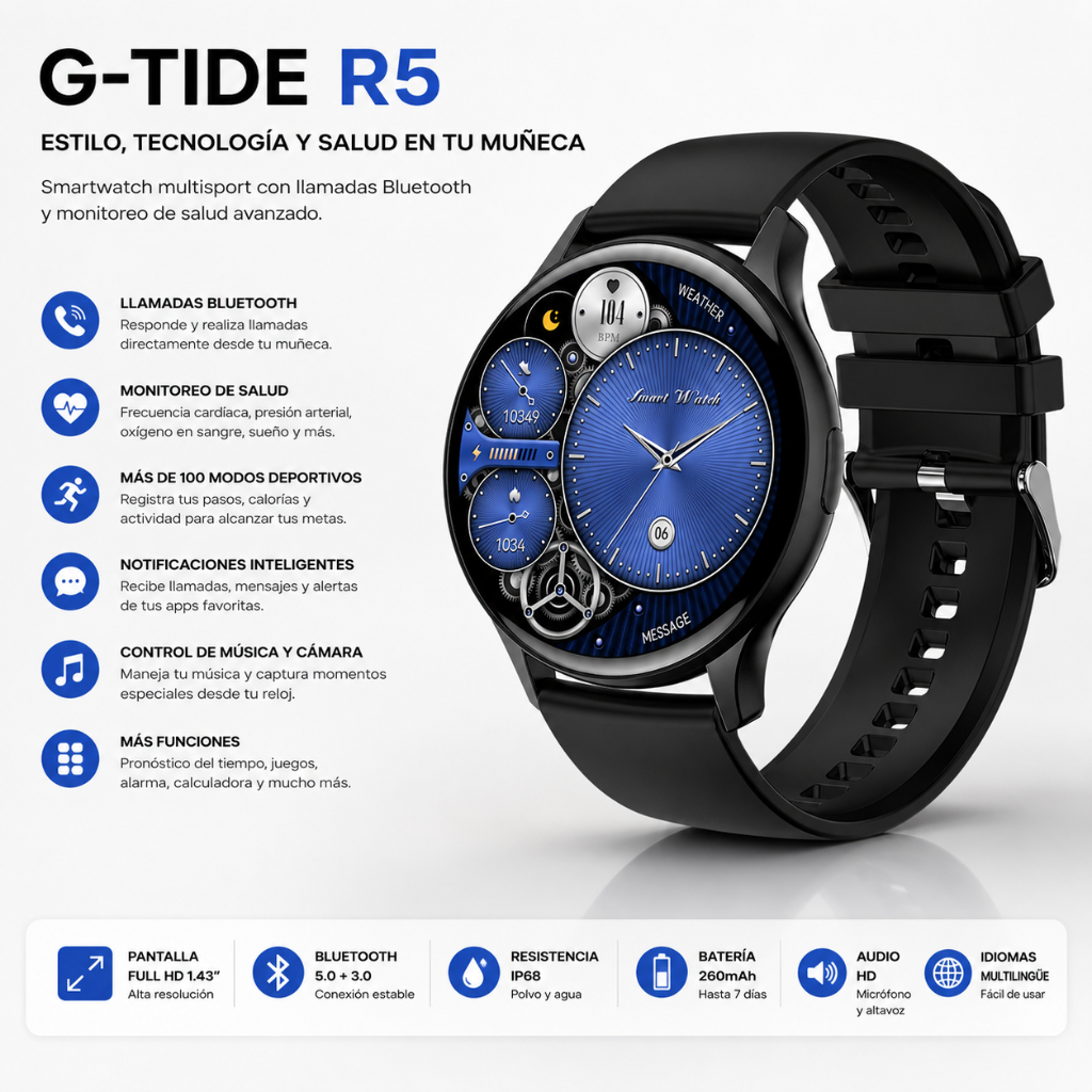 G‑Tide Future Loop + Smartwatch G‑Tide R5