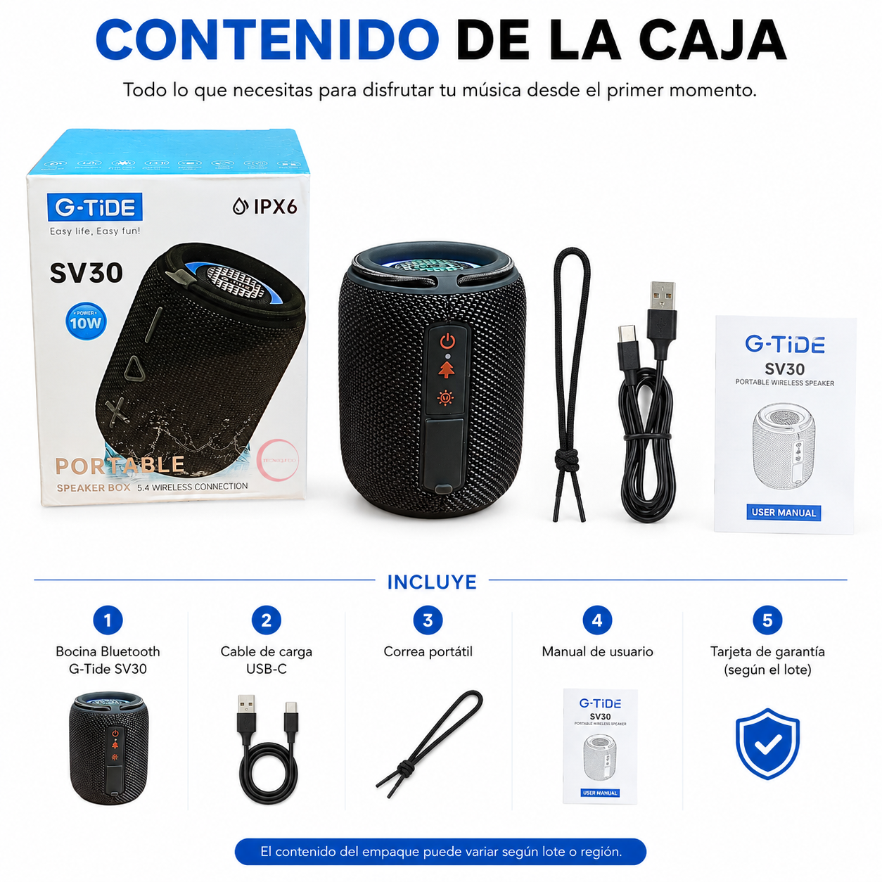 Combo Smartphone HIKING A2 4G + Bocina Bluetooth G-TIDE SV-30 Portátil