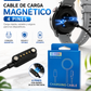 Cable de Carga Magnética de 4 Pines para Smartwatch G-Tide R9 USB Negro