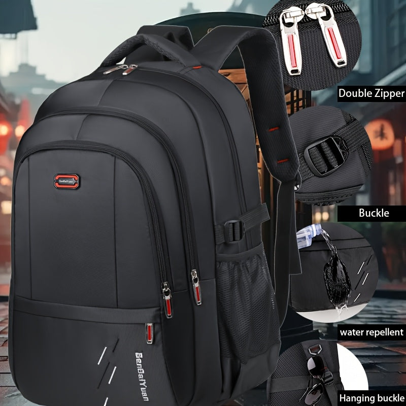 Mochila Escolar Con Gran Capacidad - Tela Oxford Lavable, Ligera, Para Portátil Y Libros