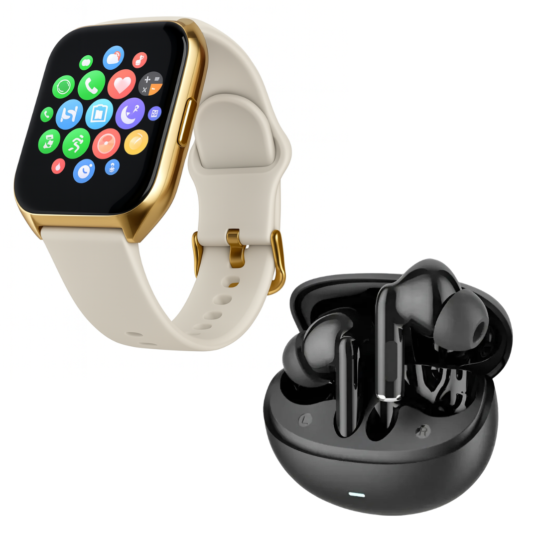 Smartwatch Filwans GTS Mini + Audífonos Inalámbricos G-TIDE L42 Doble Conectividad y Sonido Premium