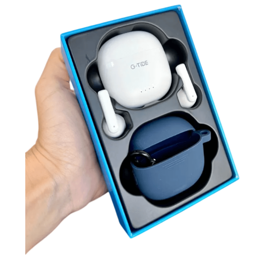 G-Tide L1  Auriculares Bluetooth 5.3, diseño ergonómico, funda de silicona