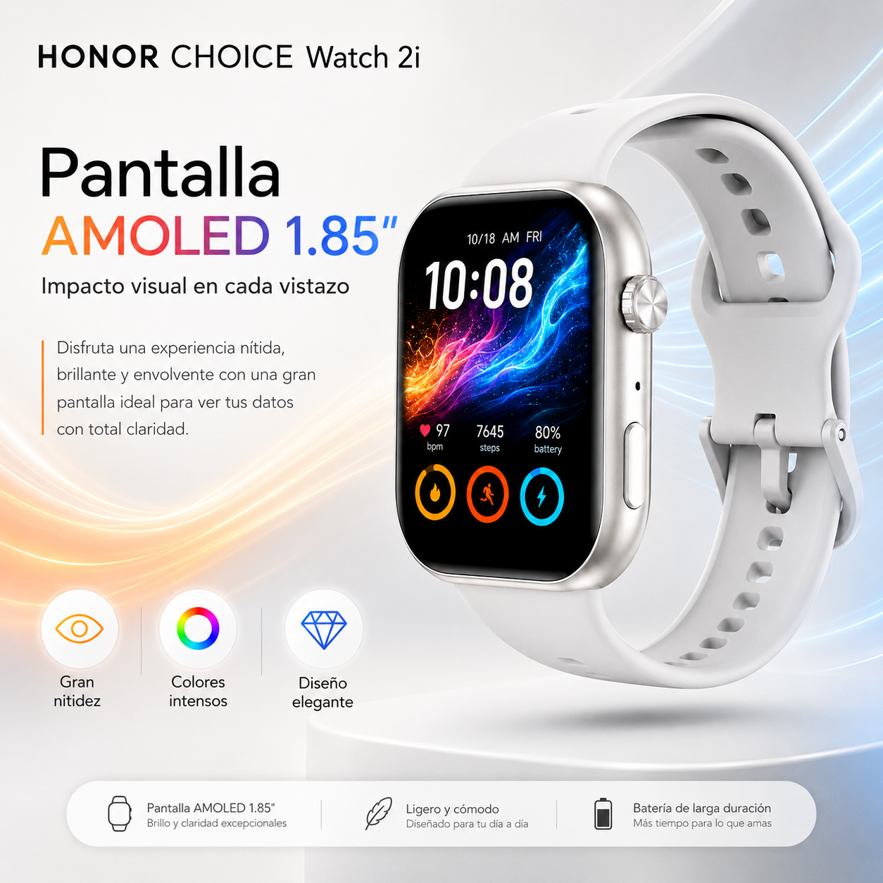 Smartwatch HONOR CHOICE Watch 2i AMOLED 1.85" con Llamadas Bluetooth
