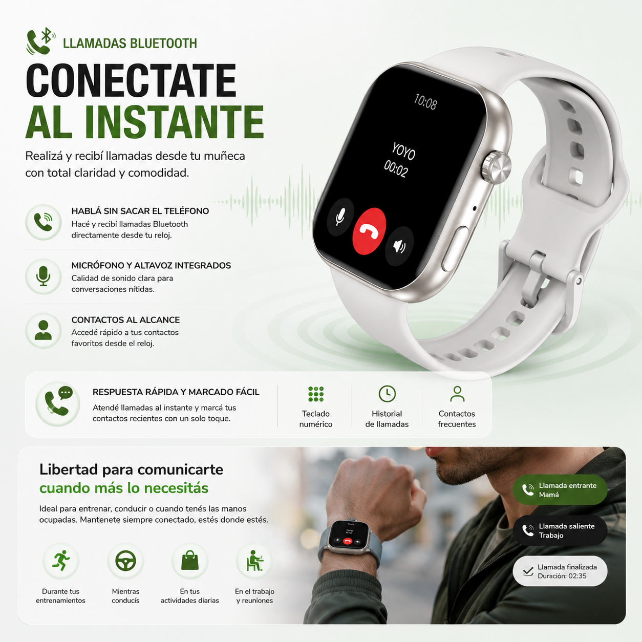 Smartwatch HONOR CHOICE Watch 2i AMOLED 1.85" con Llamadas Bluetooth