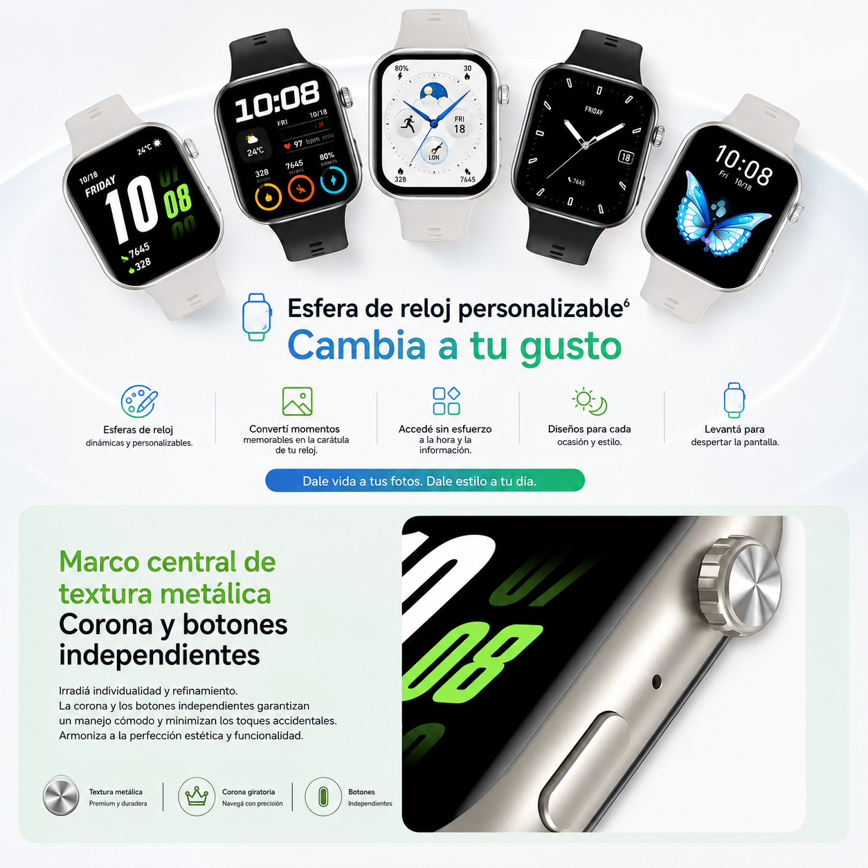 Smartwatch HONOR CHOICE Watch 2i AMOLED 1.85" con Llamadas Bluetooth