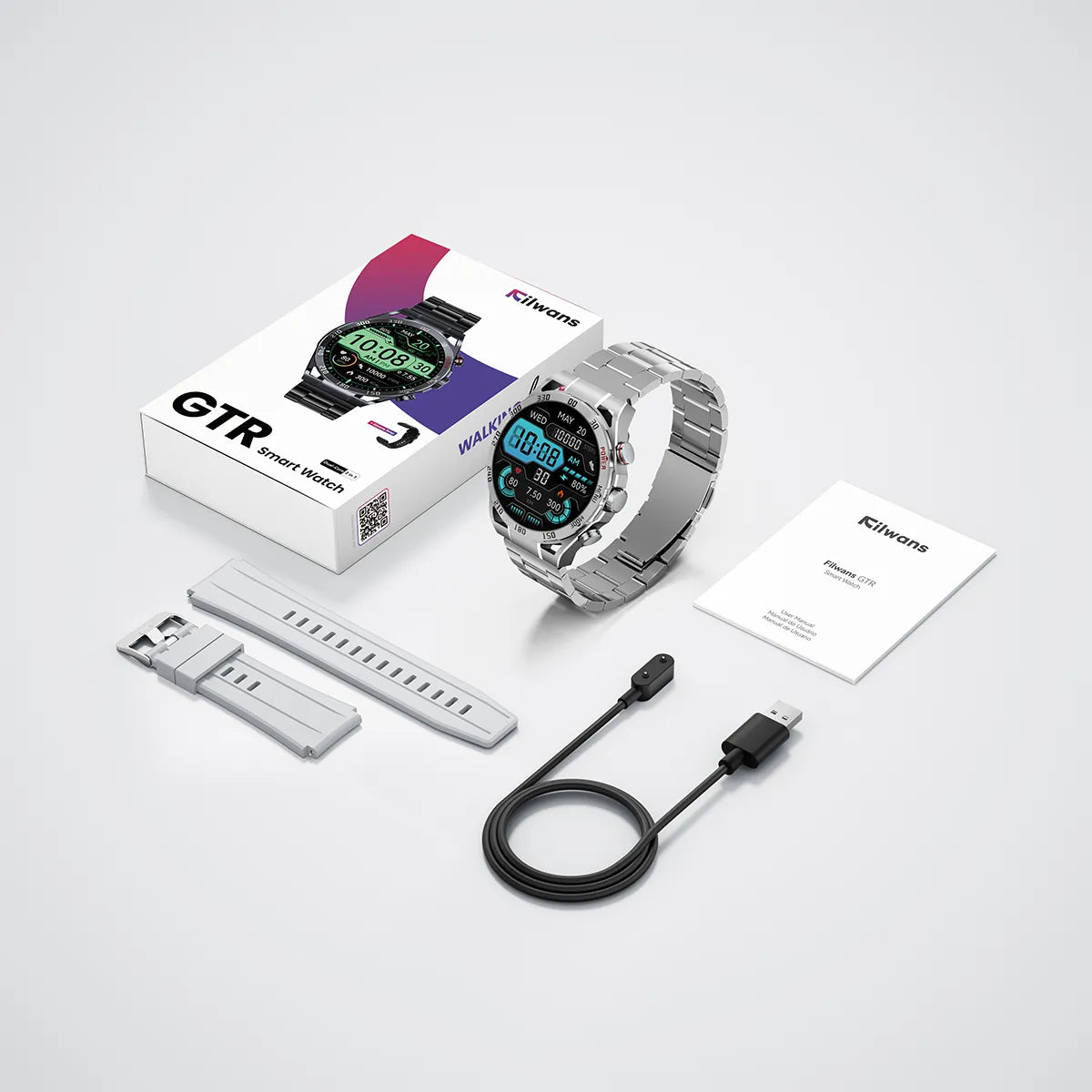 Smartwatch Reloj Filwans Gtr Bluetooth Llamada 1.43 Amoled,llamadas, notificaciones