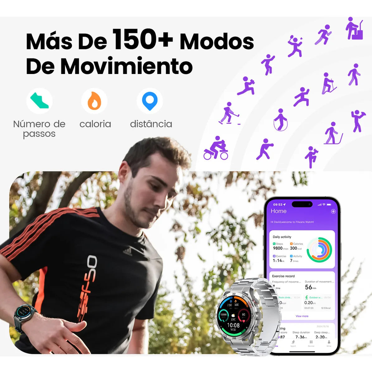 Smartwatch Reloj Filwans Gtr Bluetooth Llamada 1.43 Amoled,llamadas, notificaciones
