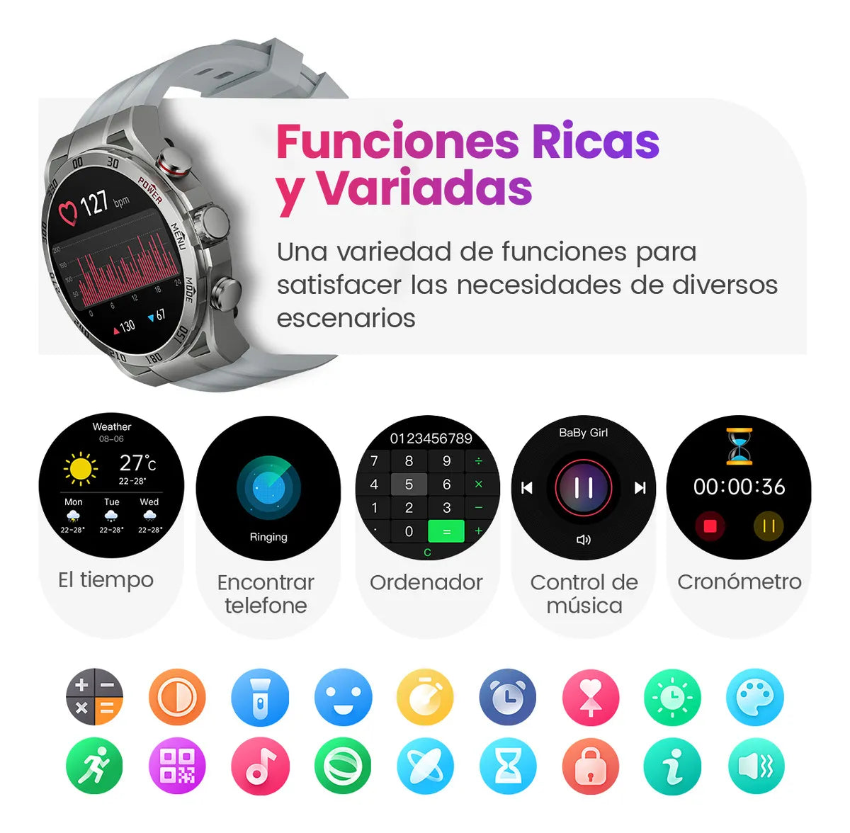 Smartwatch Reloj Filwans Gtr Bluetooth Llamada 1.43 Amoled,llamadas, notificaciones