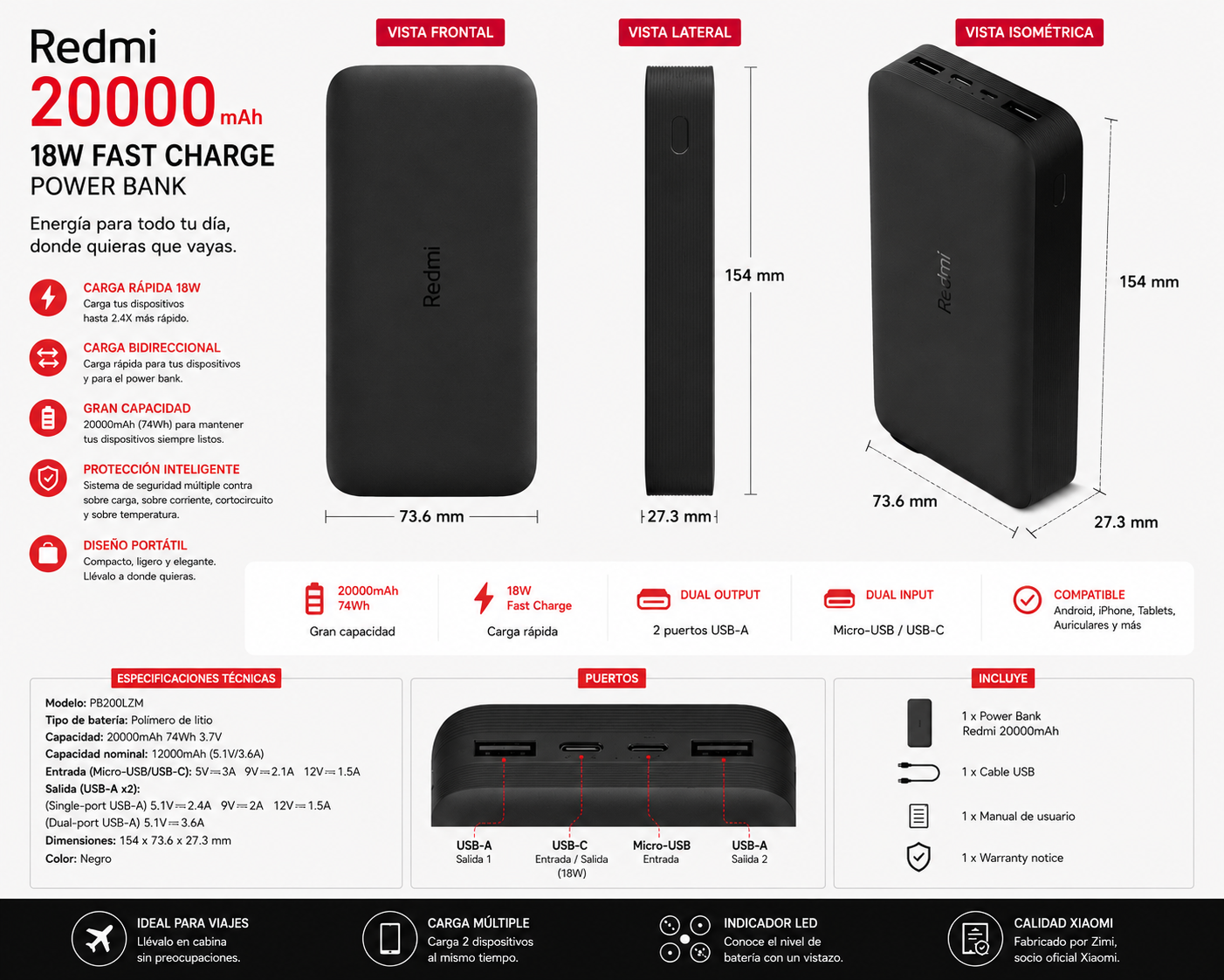 Combo Smartphone HIKING A2 4G + Bocina Bluetooth G-TIDE SV-30 + Power Bank Xiaomi Fast Charger 20000mAh