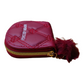 Monedero para dama, con pompón.Rojo