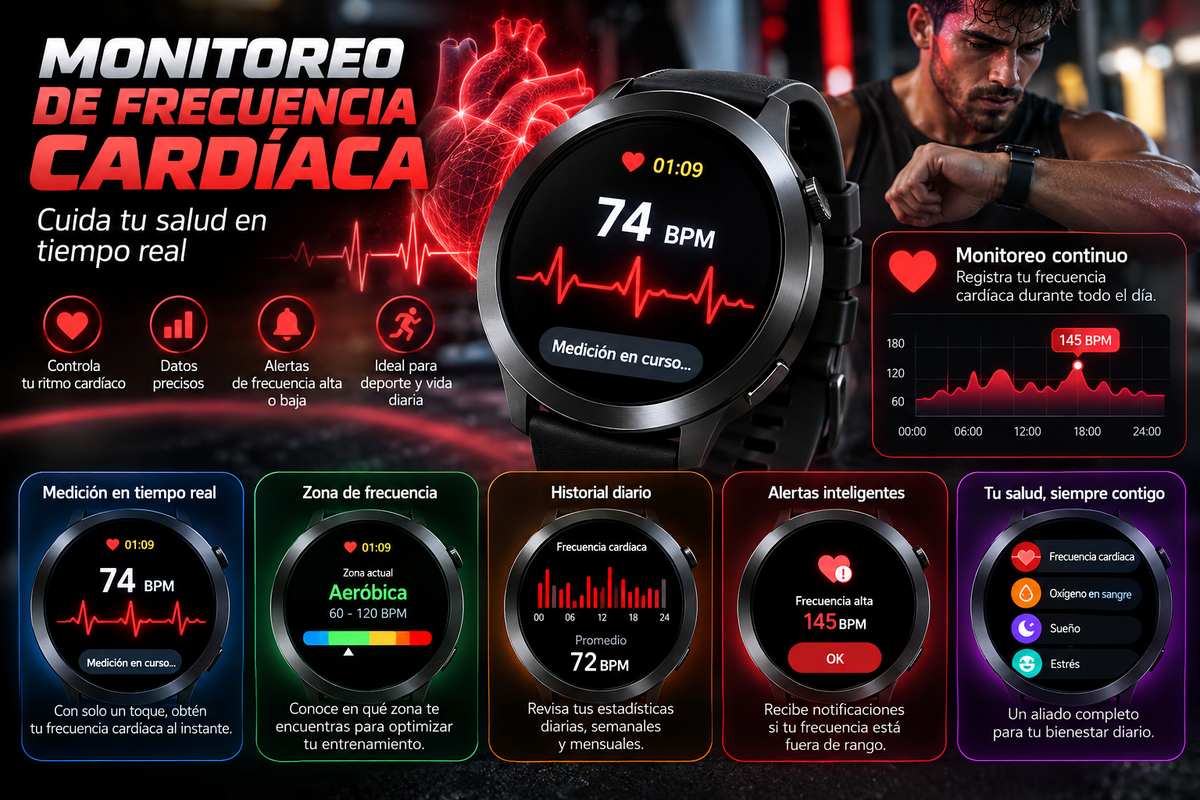 Smartwatch NEURIX AI Watch 3 con ChatGPT, WhatsApp, Llamadas Bluetooth y Funciones Deportivas
