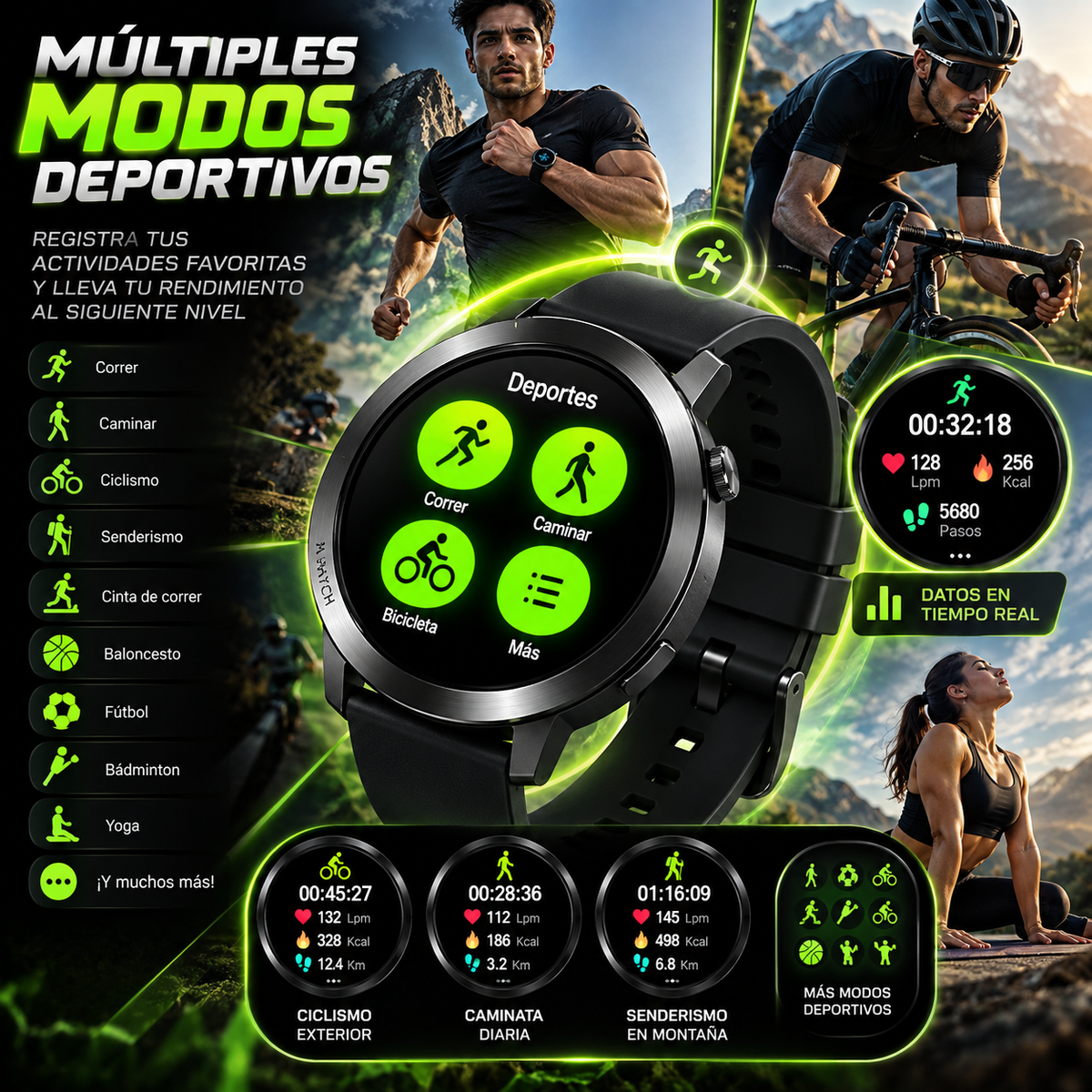 Smartwatch NEURIX AI Watch 3 con ChatGPT, WhatsApp, Llamadas Bluetooth y Funciones Deportivas