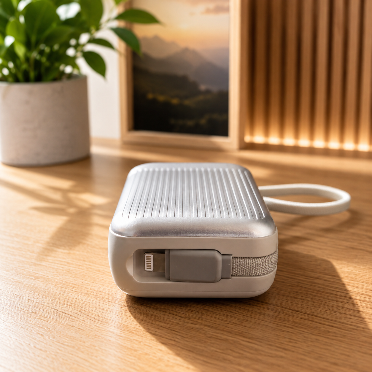 Power Bank C10 10000mAh 22.5W Carga Rápida con Cables Integrados y Pantalla Digital