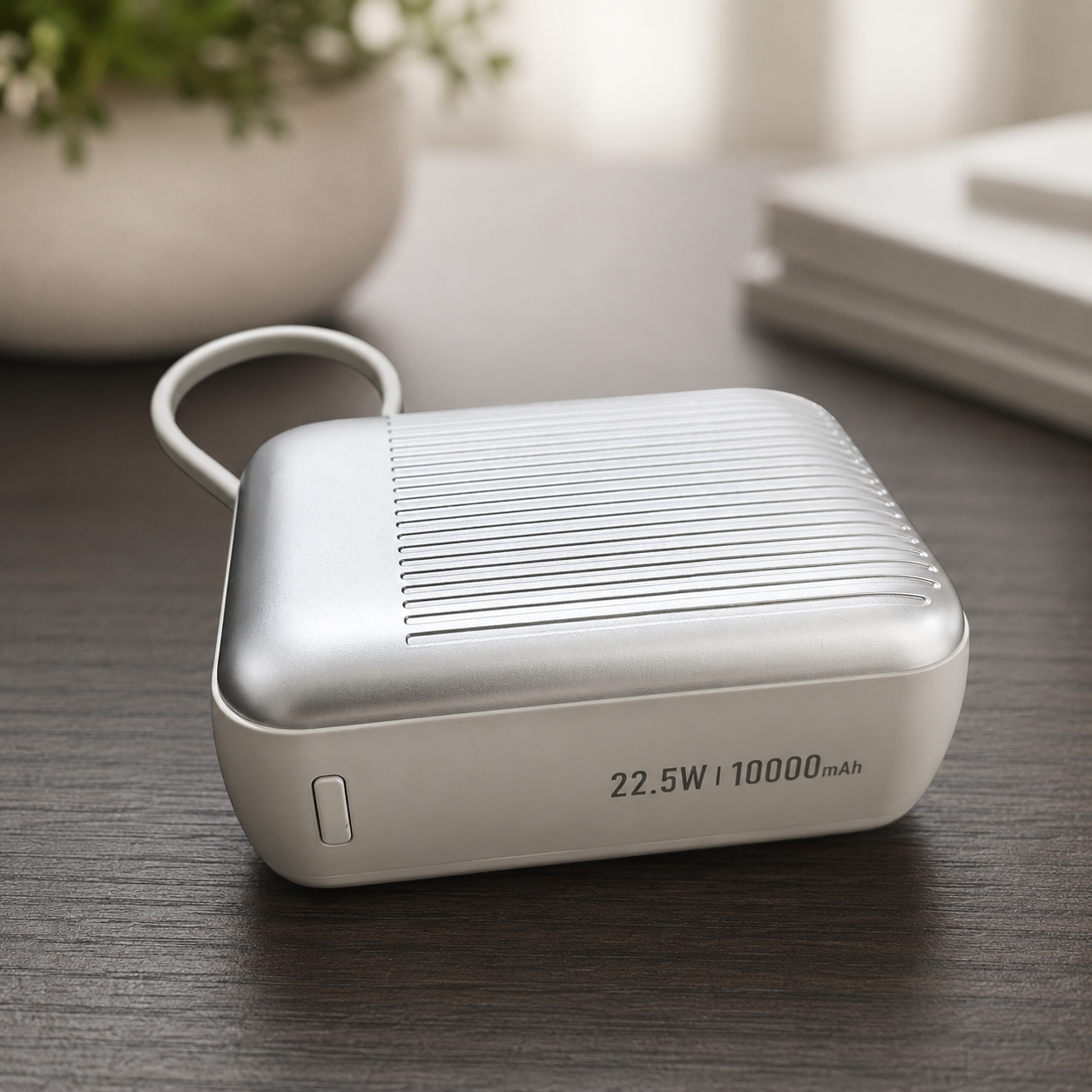 Power Bank C10 10000mAh 22.5W Carga Rápida con Cables Integrados y Pantalla Digital
