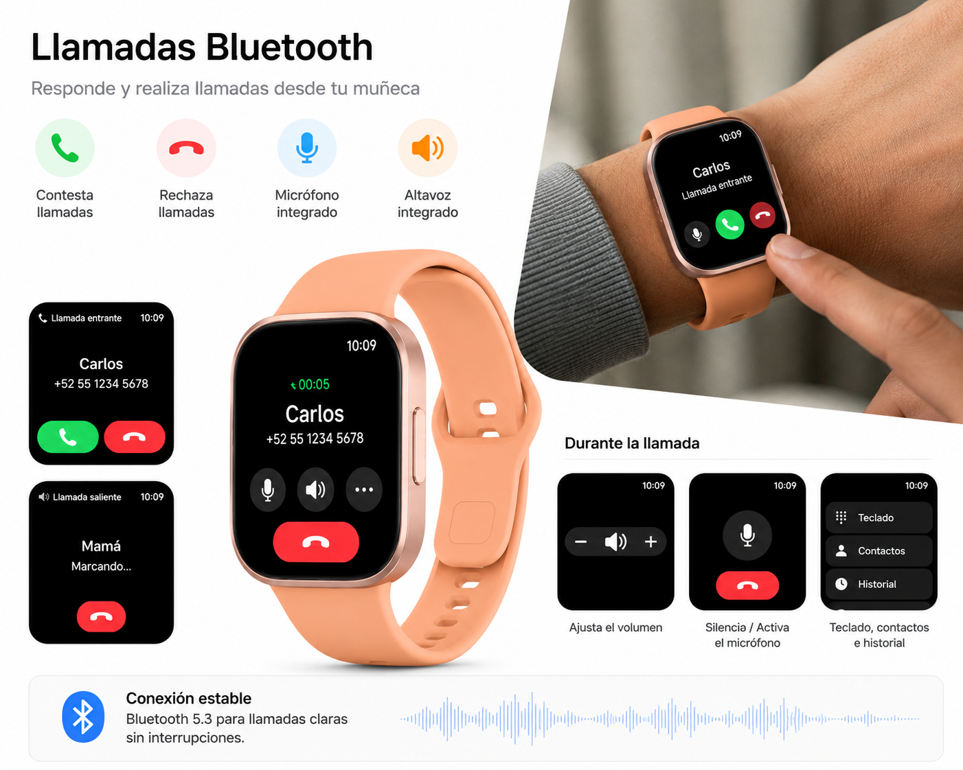 Xiaomi Redmi Watch 6 Active Naranja AMOLED + Llamadas Bluetooth