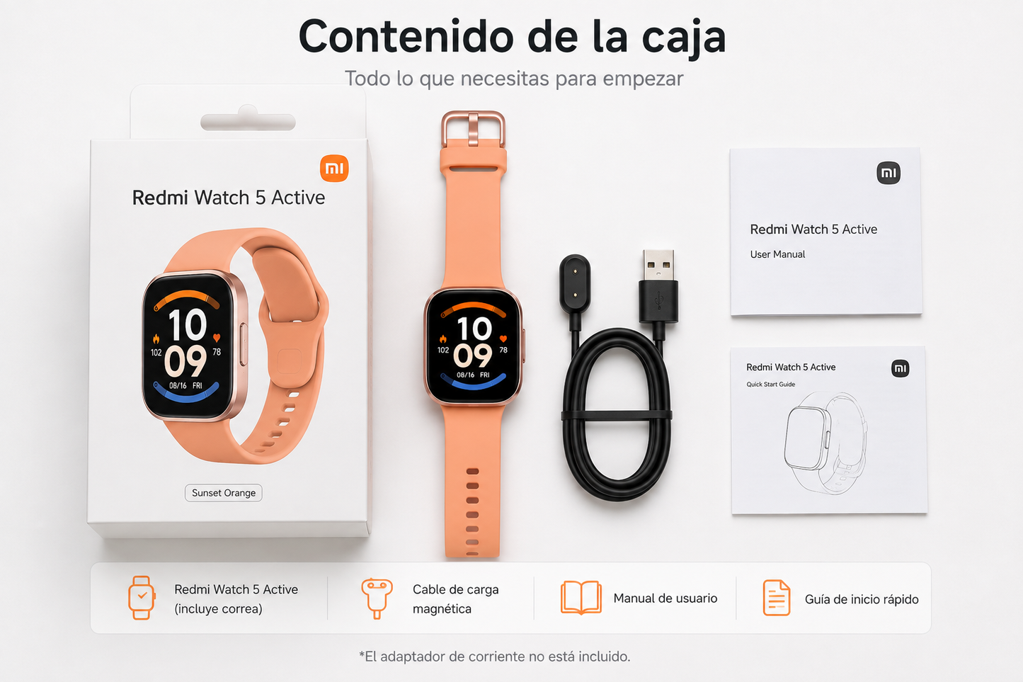 Xiaomi Redmi Watch 6 Active Naranja AMOLED + Llamadas Bluetooth