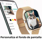 Smartwatch Reloj Inteligente Mujer Y13 DORADO metal.Llamadas Bluetooth, Rastreador de Actividad,Deportes, Notificasiones)