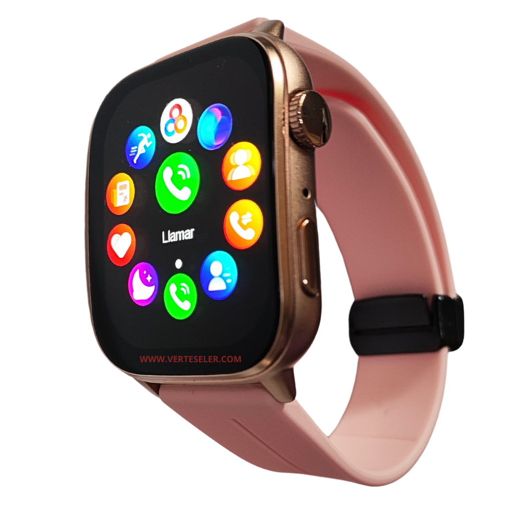 G-Tide S6 Pro Smartwatch – Innovación, llamada, notificaciones, correas metálicas,deportes,salud.Dorado.