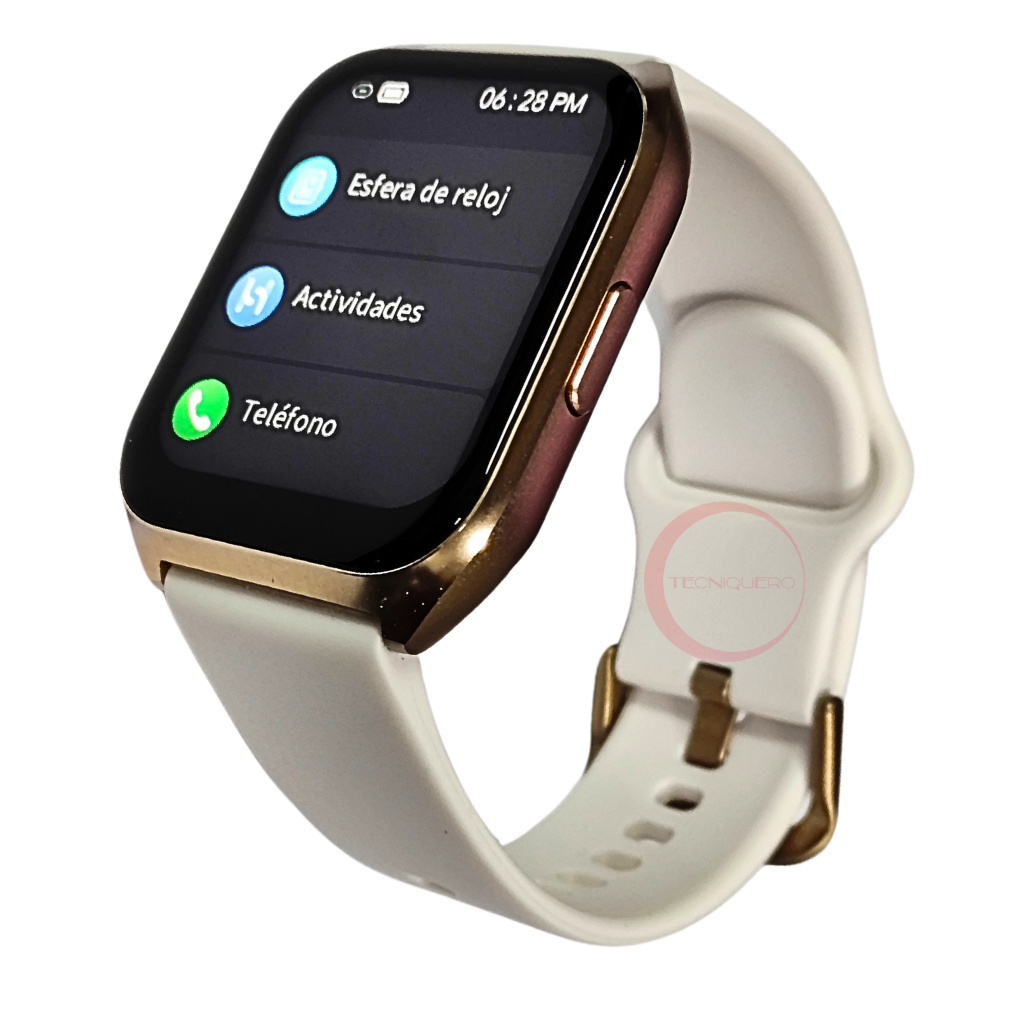 Smartwatch Filwans GTS Mini Pantalla 1.85 Pulgadas 78 Modos Deportivos Llamadas Bluetooth IP68 Bateria 250mAh, Dorada