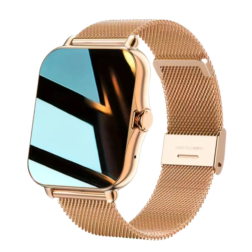 Smartwatch Reloj Inteligente Mujer Y13 DORADO metal.Llamadas Bluetooth, Rastreador de Actividad,Deportes, Notificasiones)