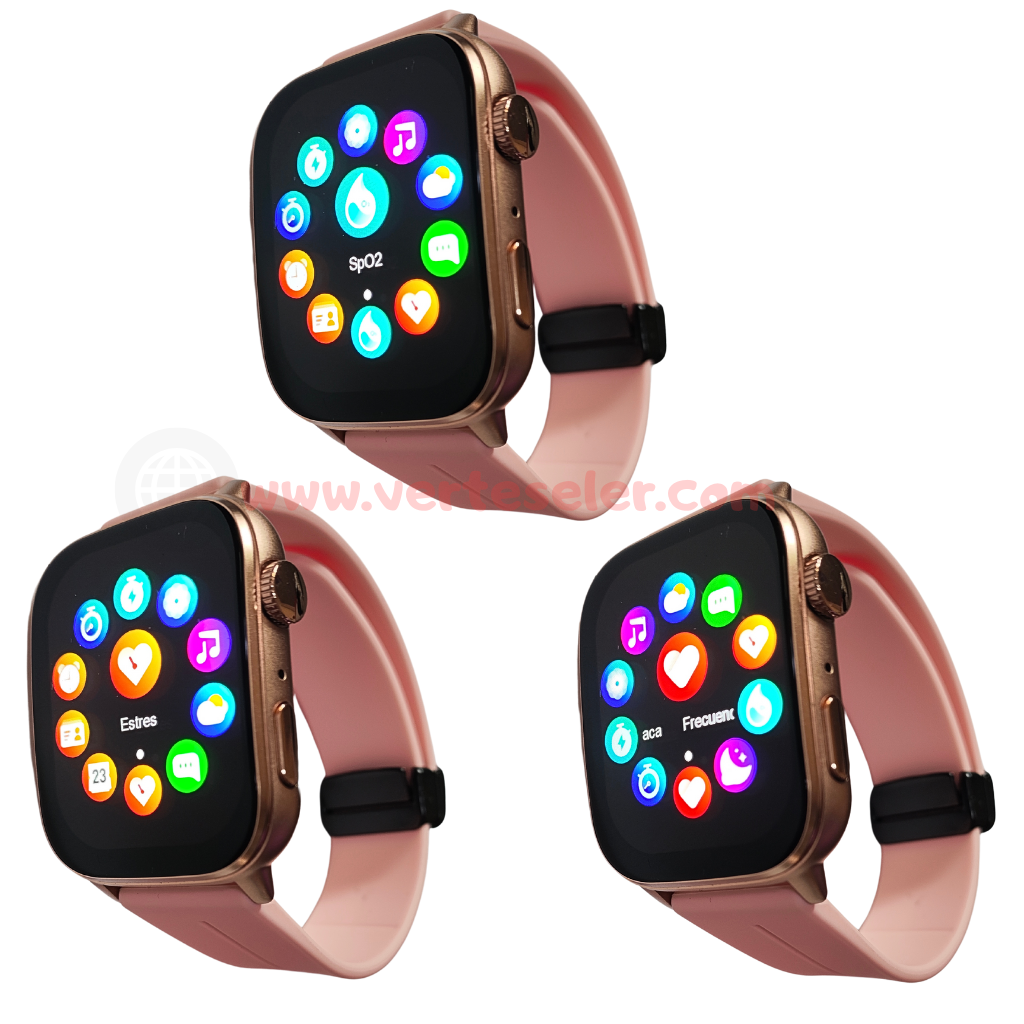 G-Tide S6 Pro Smartwatch – Innovación, llamada, notificaciones, correas metálicas,deportes,salud.Dorado.