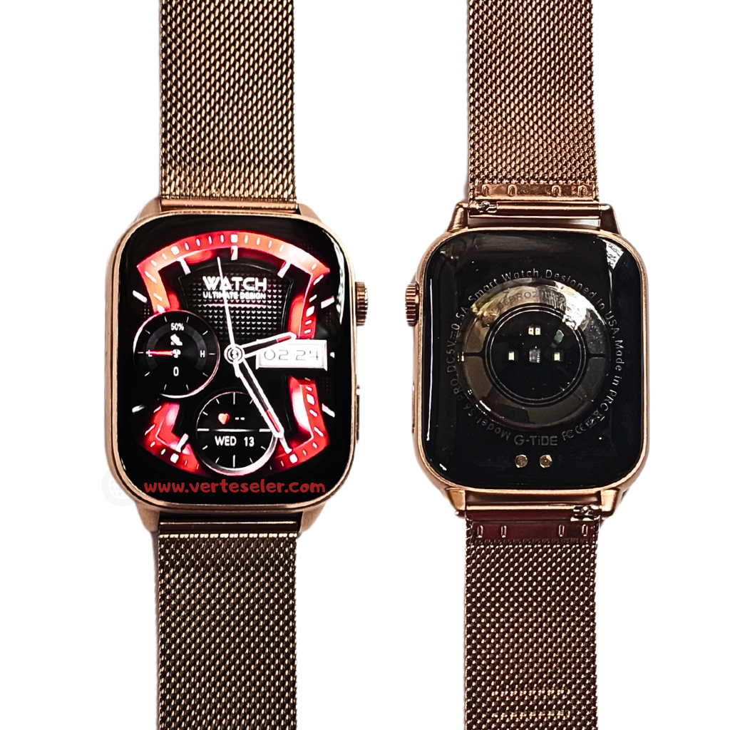 G-Tide S6 Pro Smartwatch – Innovación, llamada, notificaciones, correas metálicas,deportes,salud.Dorado.