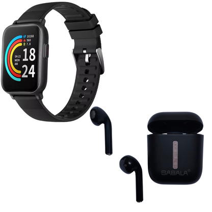Combo smartband 1more con audífonos bluetooth Sabala ST-58, salud, deporte, música,llamadas.