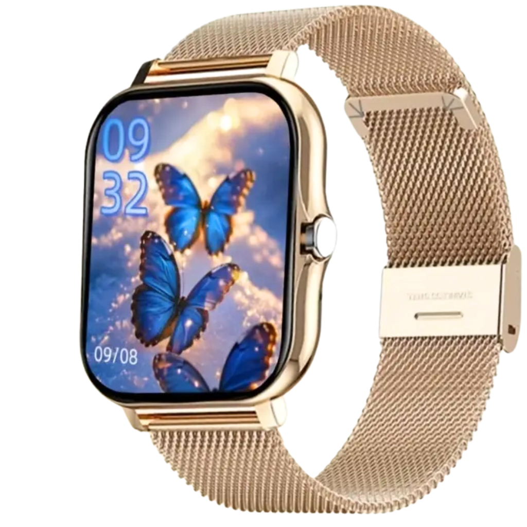 Smartwatch Reloj Inteligente Mujer Y13 DORADO metal.Llamadas Bluetooth, Rastreador de Actividad,Deportes, Notificasiones