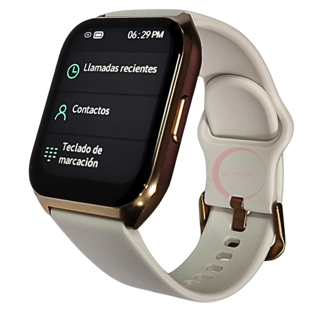 Smartwatch Filwans GTS Mini Pantalla 1.85 Pulgadas 78 Modos Deportivos Llamadas Bluetooth IP68 Bateria 250mAh, Dorada