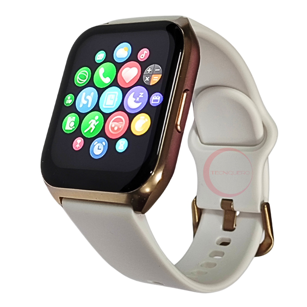 Smartwatch Filwans GTS Mini Pantalla 1.85 Pulgadas 78 Modos Deportivos Llamadas Bluetooth IP68 Bateria 250mAh, Dorada