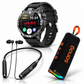 SMARTWACTH G-TIDE R6 PRO (NEGRO) + AUDIFONOS G-TIDE EG22 + BOCINA SANAG M15 (NEGRA)