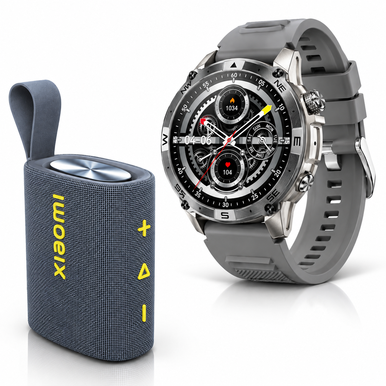 SMARTWACTH G-TIDE R6 PRO (GRIS) + BOCINA SOUND POCKET (AZUL)