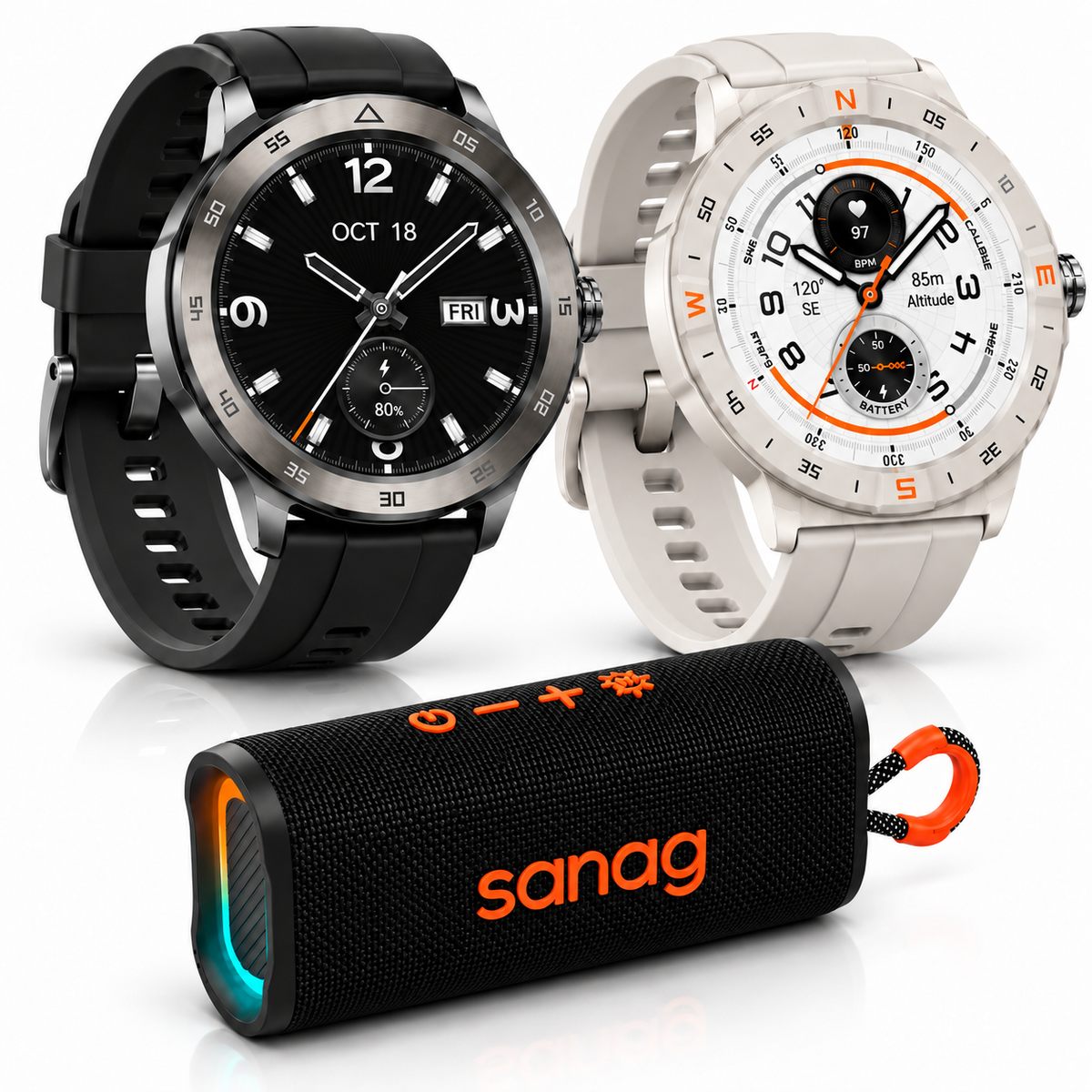 SMARWATCH HONOR CHOICE 2 EPIC AMOLED + BOCINA SANAG M15 (NEGRA)