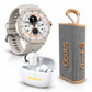SMARWATCH HONOR CHOICE 2 EPIC AMOLED + AUDIFONOS SABALA ST-765 (BLANCO) + BOCINA SANAG M15 (BEIGE)