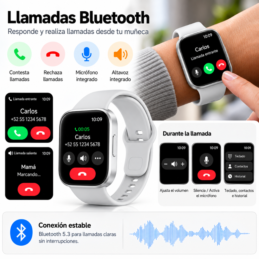 SMARTWATCH XIAOMI REDMI WATCH 6 ACTIVE (PLATA) + BOCINA SANAG M15 (BEIGE) + AUDIFONOS HH MORE T-55 (PLATA)